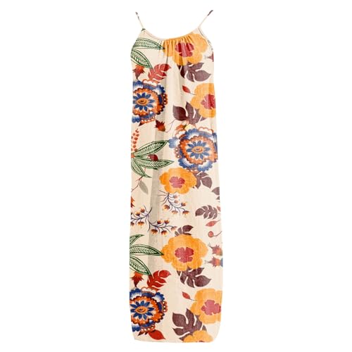 Robe d'été sans manches coupe ample et fluide pour femme style décontracté