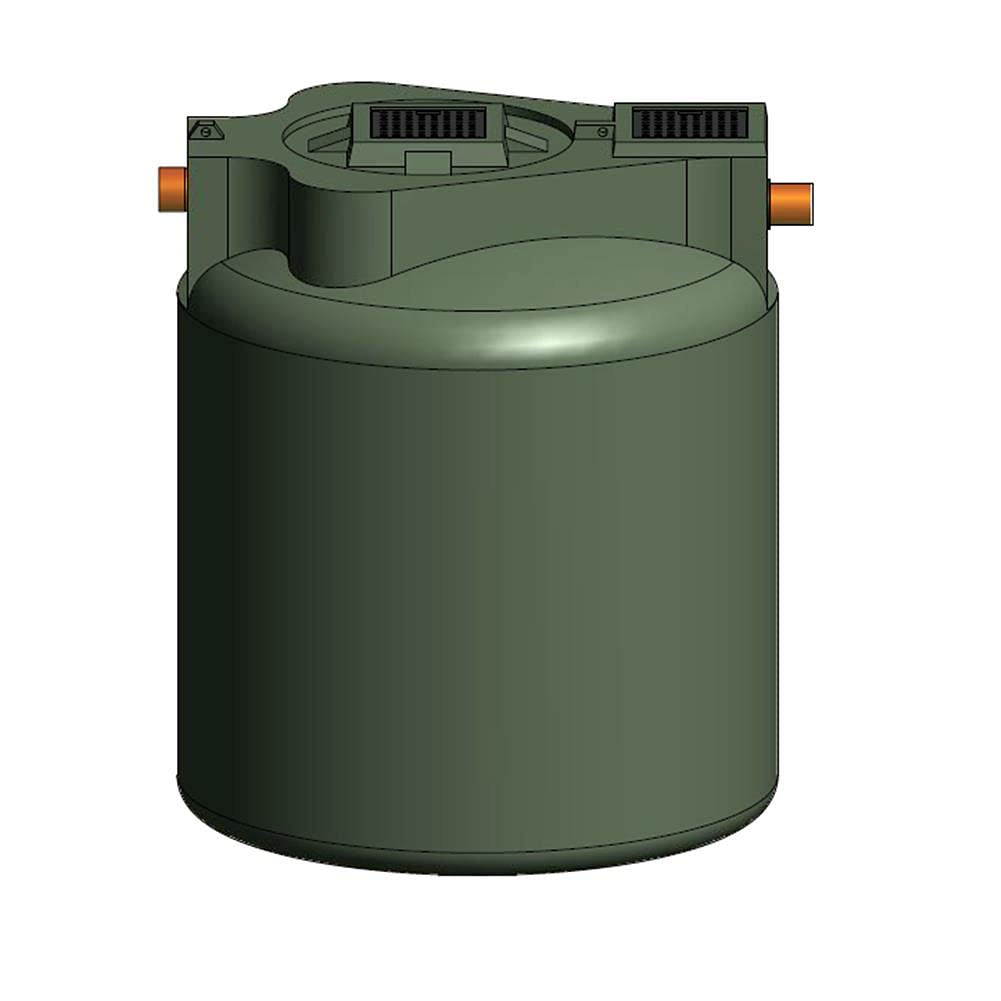 Degrassatore A.E. 200, coperti 900, capacità 7000 Lt, Mis. Ø 2000 x 2350 H mm, per il trattamento delle acque reflue domestiche e acque grigie