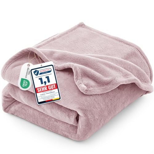CozyLux Kuscheldecke Flauschig Decke 230x270 cm Staubrosa – Ansicht 1