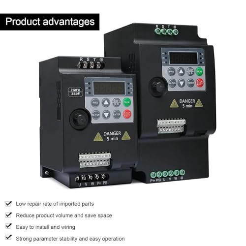 Convertisseur de fréquence variable 380V triphasé 0.75kW