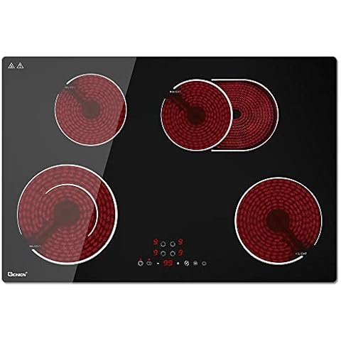 GIONIEN 30 Inch Electric Cooktop with Double Ring Function and Intelligent Systems Cover