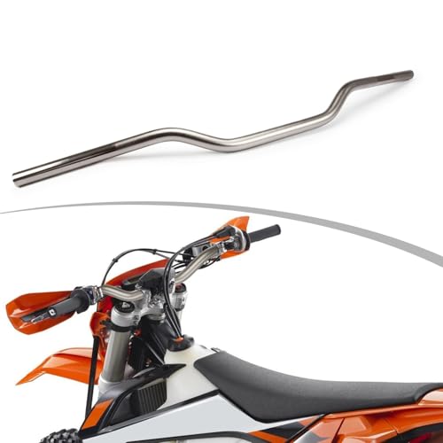Guidon moto 22mm universel pour motocross dirt bike et quad couleur titane