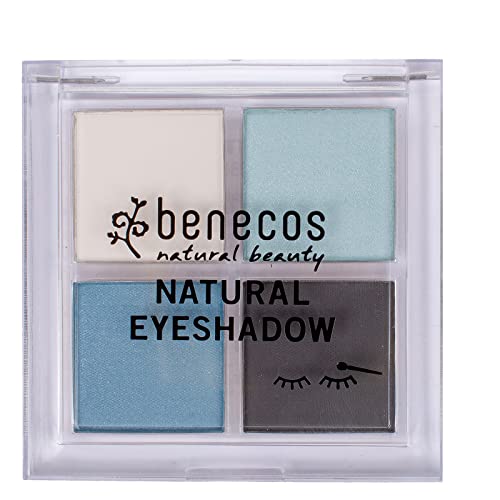 Benecos Natural Cosmetics - Quattro Eyeshadow Palette - vegan - true blue - Image 4