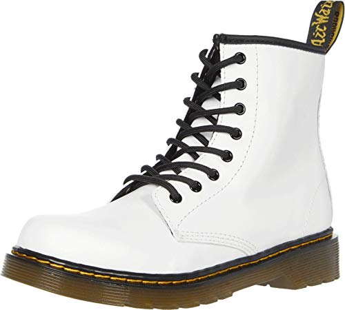 Dr. Martens Kid's Collection 1460 Lace Up Fashion Boot (Little Kid/Big Kid) - Boots for Kids - Rubber Outsole White 10 UK (US 11 Little Kid) M