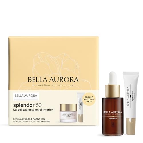 Bella Aurora Pack Splendor 50 Sérum Vitamina C 30ml + Contorno de Ojos 15ml | Iluminador, antimanchas, antioxidante | Regalo Día de la Madre