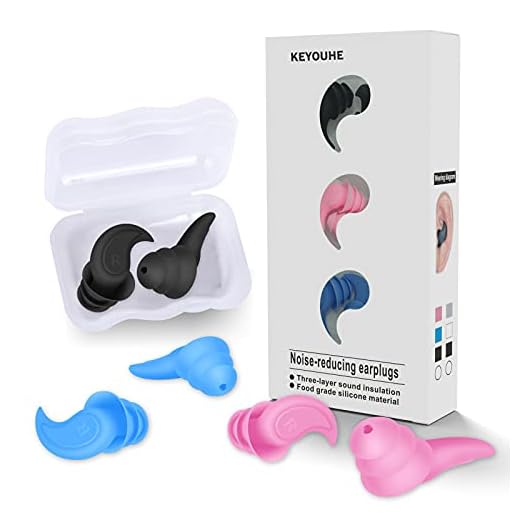 Ear Plugs for Sleeping, Noise Canceling earplugs, Reusable Flexible Silicone, 3 Colors Waterproof Noise Reduction Ear Plugs for Swimming, Concerts, Airplanes(BlackPinkBlue)