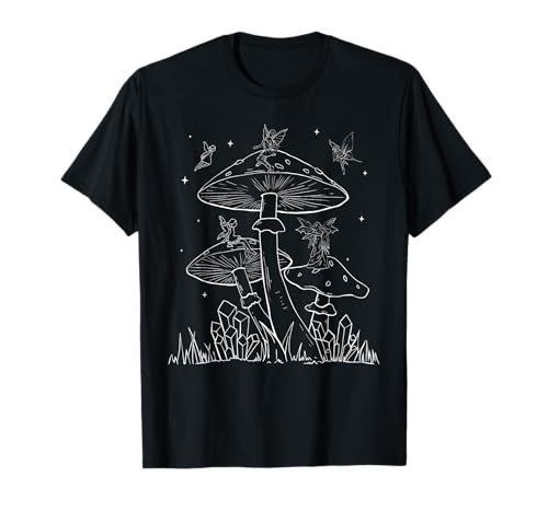 Fairycore Aesthetic Fairy Core Grunge Mushroom Fairies T-Shirt
