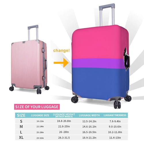 Housse de bagage élastique blanche grand format L avec zip imprimé Pride