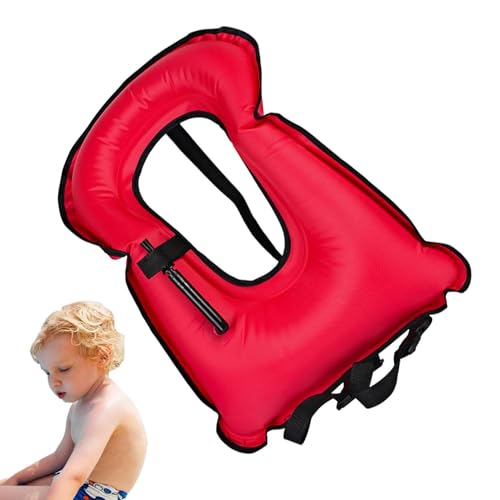 Chaleco salvavidas - 24.02 x 17.72 pulgadas, chaleco de inflable, ajustable Snorkel | Ahorro Hombres Mujeres Suministros de navegación Natación Principiante Carga Máxima 220 lbs Plegable