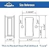 HOMOTEK Passage Sliding Door Pull Satin Nickel Without Switch Plate - Replace Old Or Damaged Pocket Door Pull Quickly and Easily, 2-3/4x2-1/2, for 1-3/8 Thickness