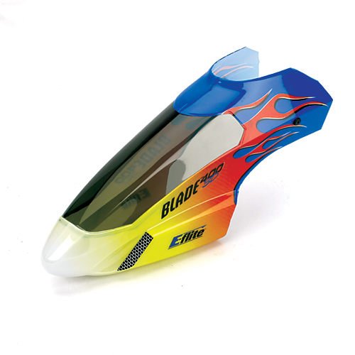 E-Flite Body/Canopy, Flame with Decals: Blade 400