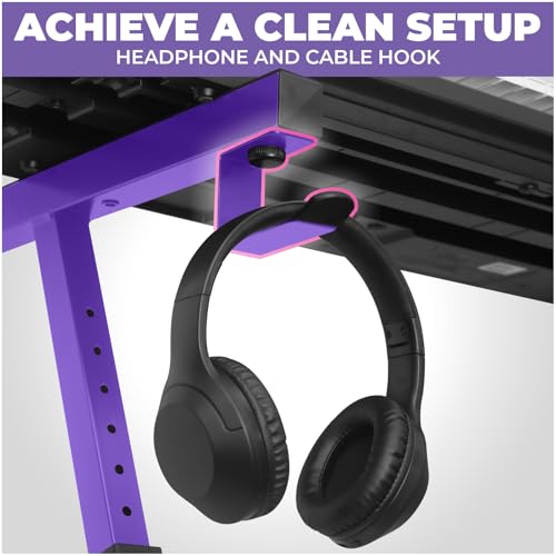 Image of Liquid Stands Keyboard Stand w / Wheels - Z Style Adjustable & Portable Professional Heavy Duty Digital Piano Stand - Fits 54-88 Key Electric Pianos - Sturdy Rolling Musical Keyboard Stand (Purple)