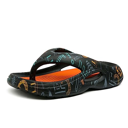 Men's summer flip-flops cool mop EVA lightweight high elastic comfortable soft breathable anti-skid wear-resistant thick bottom side hole fashionable casual