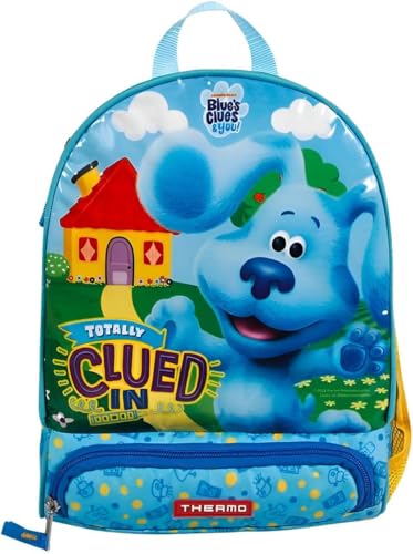 Mochila Infantil com Lancheira Térmica, 20L, 35 x 25 x 13cm, Azul, Inclui Marmita e Talheres