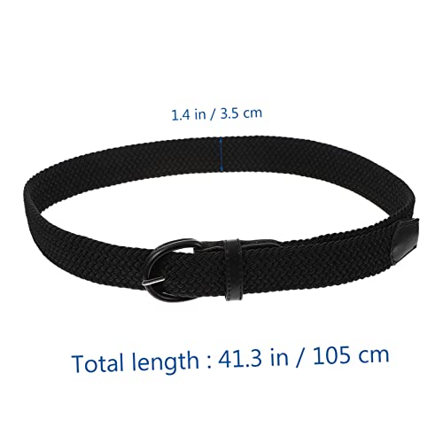 BESPORTBLE Elastic Woven Waist Belt for Women and Men Decorative Stretch Waistband Belt for Dresses Sweaters Non Fading Fabric Strap to Enhance Figure and Comfort in Black2