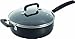 T-fal C53133 Signature Nonstick Expert Easy Clean Interior Thermo-Spot Heat Indicator Dishwasher Safe Oven Safe 10-Inch Jumbo Cooker with Glass Lid Cover Cookware, 4.2-Quart, Black