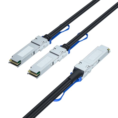 Image of 10Gtek IB 200GbE to 2x100GbE Splitter DAC, QSFP56 to 2xQSFP56 (4CHx50G to 2x2CHx50G), for Mellanox MCP7H50-H001, 1.5-Meter