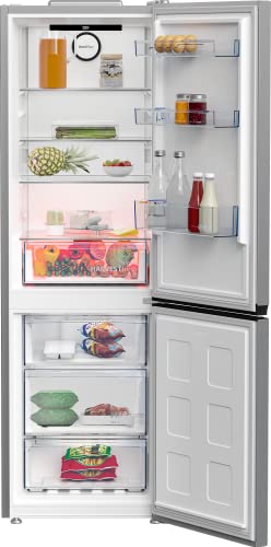Beko B5RCNE365HXB vrijstaande koel-vriescombinatie, grote koelkast, 316 l, NoFrost, Smooth Fit: 90 graden deuropening, 3 vriesladen, HarvestFresh, deuralarm, roestvrijstalen look - Image 6
