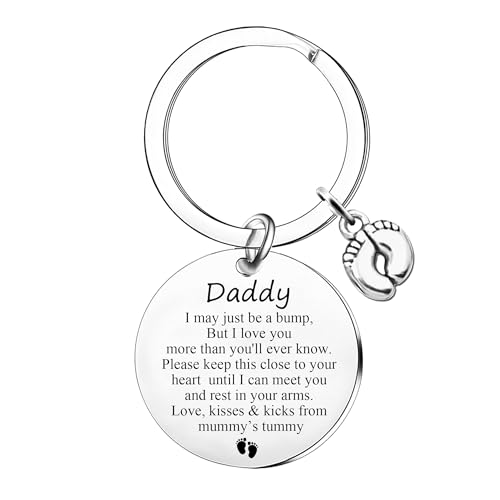 YpbbyKit Dad To Be Keyrings Dad To Be Gifts New Father Present for Men New Father Gift Daddy To Be Keyring Pregnancy Announcement