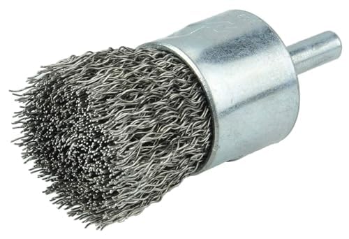 Weiler 10024 1" Crimped Wire End Brush, .020" Stainless Steel Fill, Made in the USA (Pack of 10)