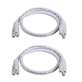 SinLoon LED Tube Lamp Holder Socket Fittings with Cables T5 T8 Integrated LED Light Tube Double Connector Cable(16 Inch White)