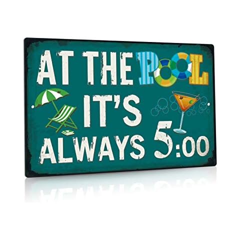 Putuo Decor Vintage Pool Rules Sign Cover