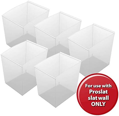 Proslat 3220 Probin Storage Bin Designed for PVC Slatwall, Deep, 5-Pack