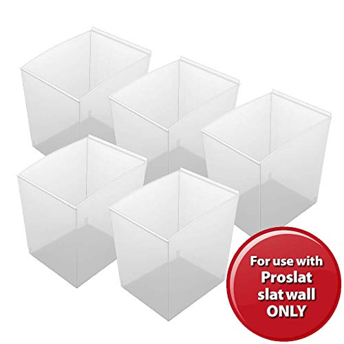 Proslat 3220 Probin Storage Bin Designed For Pvc Slatwall, Deep, 5-Pack #TOP2