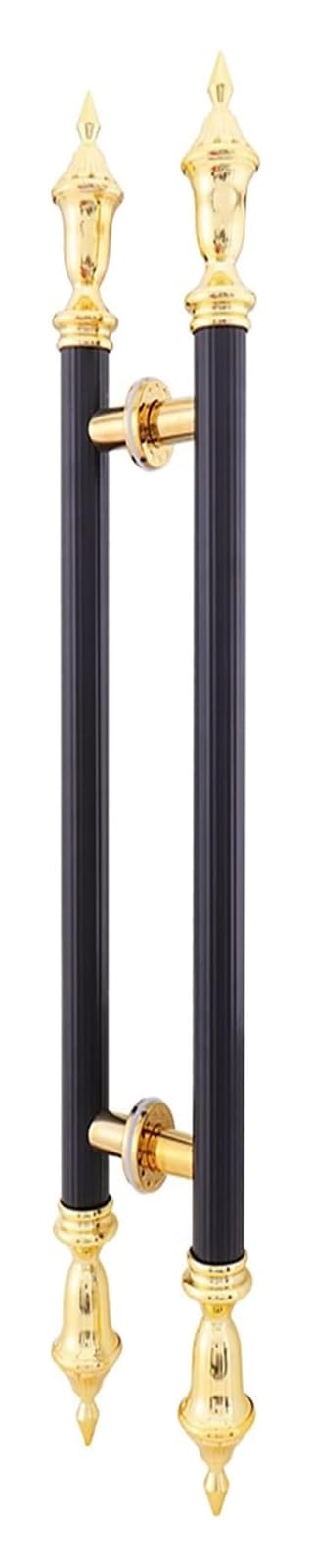 Niusabou Black Door Handle Barn, Sliding Barn Door Handle Push Pull European Multicolor 60-150 Cm For Glass Shower Wood(,60Cm(24Inch))