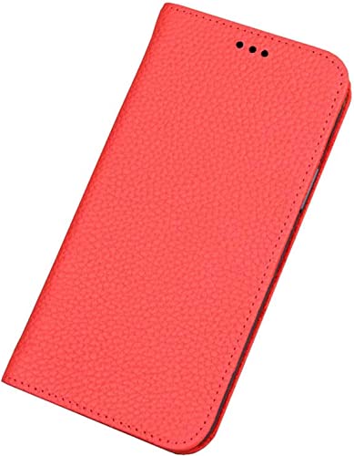 Coque iPhone 14 antichoc étui rabat cuir rouge housse protection écran appareil photo 2022
