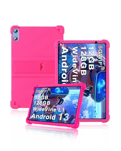 Schutzhülle für ZUROTVX Tablet S22 10 Zoll 2026, yystao Kinder Weiche Silikon-Tablet-Hülle kompatibel mit ZUROTVX S22, verstellbarem Ständer (Rosa)
