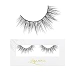 Lilly Lashes Royalty - Lite Mink Lashes | False Eyelashes Perfect for Small, Mono Lid And Almond Eyes | Cat Eye Mink Strip Fake Dramatic Fluffy Flare Lashes 15mm length, Reusable Up to 15 wears