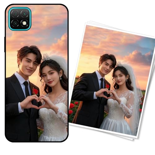 WUACYEAMING Funda Personalizada para Huawei Nova Y60 Carcasa Custom Antigolpes/Antirrayaduras con Diseño de Fotos+Textos - Regalo para Graduaciones/Nacimientos/AniversariosNegro Noche