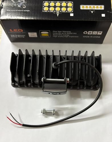 Image of 10 Lens LED Auxiliary Light Bar | Dual Color White and Yellow Ultra Wide Beam, Heavy Duty Waterproof Metal Body for Bike and Car