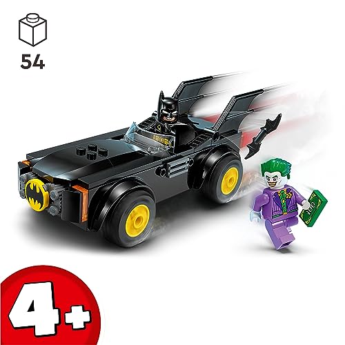 LEGO 76264 DC Batmobile Pursuit: Batman vs. The Joker Toy Car Playset, Super Hero Starter Set with 2 Minifigures, Toys for Preschool Kids, Boys, Girls Aged 4 Plus Years Old, Quick and Fun Build