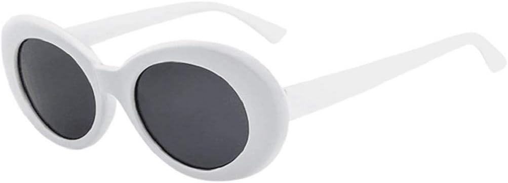 DEELIN Unisex Sunglasses Women Men Polarized Glasses Retro Vintage Classic Frame Eyewear Clout Goggles Rapper Oval Shades Cute Travel Glasses,Black