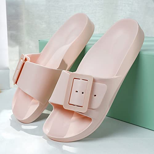 Image of L LOUBIT Cloud Slides for Women with Arch Support Pillow Soft Recovery Sandals Lightweight Summer Beach Slippers Non-Slip Shower Shoes