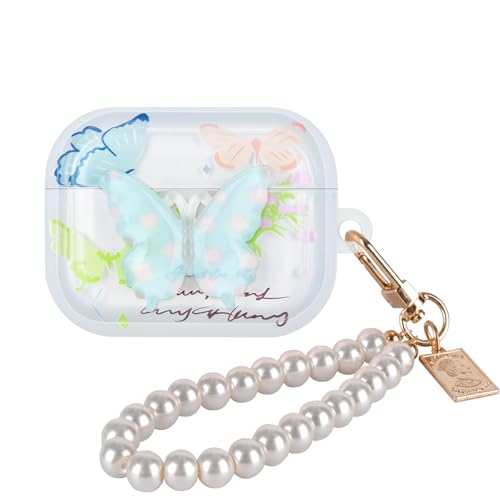 CameCosy Airpods Pro 2 �P�[�X(2022)�p �p�[���L�[�`�F�[���t�� 3D�u���[�o�^�t���C���u���[�t�����[�f�U�C�� �ی�\�t�g�ϏՌ��v���~�A���J�o�[ Airpods Pro ��2����p