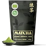 NaturaleBio Organic Ceremonial Grade Matcha Powder, 100g. From Uji, Kyoto for Traditional Japanese Tea Ceremony. Green Tea Free of Added Sugars and Preservatives