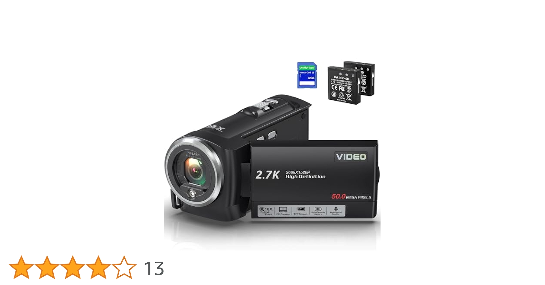 【SALE】ビデオカメラ Amazon | ビデオカメラ 2.7K 5600万画素 YouTubeカメラ 2.8