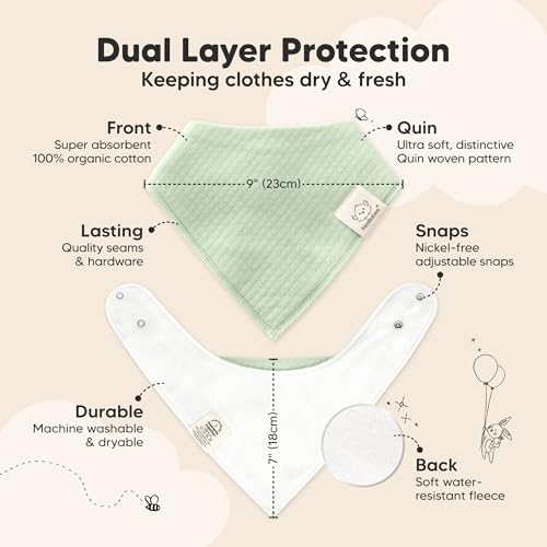 KeaBabies 8-Pack Bandana Bibs