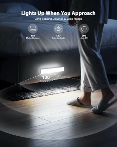 Abovizo Under Cabinet Lighting Wireless, Motion Sensor Light Indoor, 2 Pack — view 3