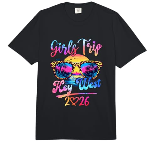 Girls Trip Key West 2026 Matching Summer Vacation Women Comfort Colors Adult Heavyweight T-Shirt