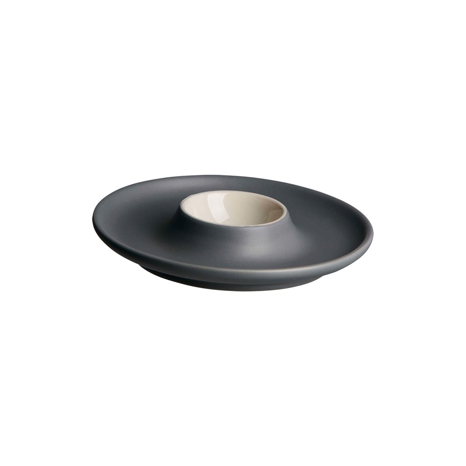 Ritzenhoff & Breker Eierteller Jasper, 6er Set, Grau, Eierbecher ø 12 cm, Eierhalter aus Steinzeug, Soft-Touch-Haptik & Mattglasur