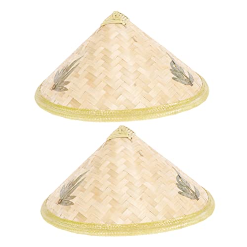 jojofuny 2pcs Woven Hats for Boys and Girls Brim Sun Block Caps Lightweight -Raining Hats for Outdoor Use for Fishing Gardening and Sun