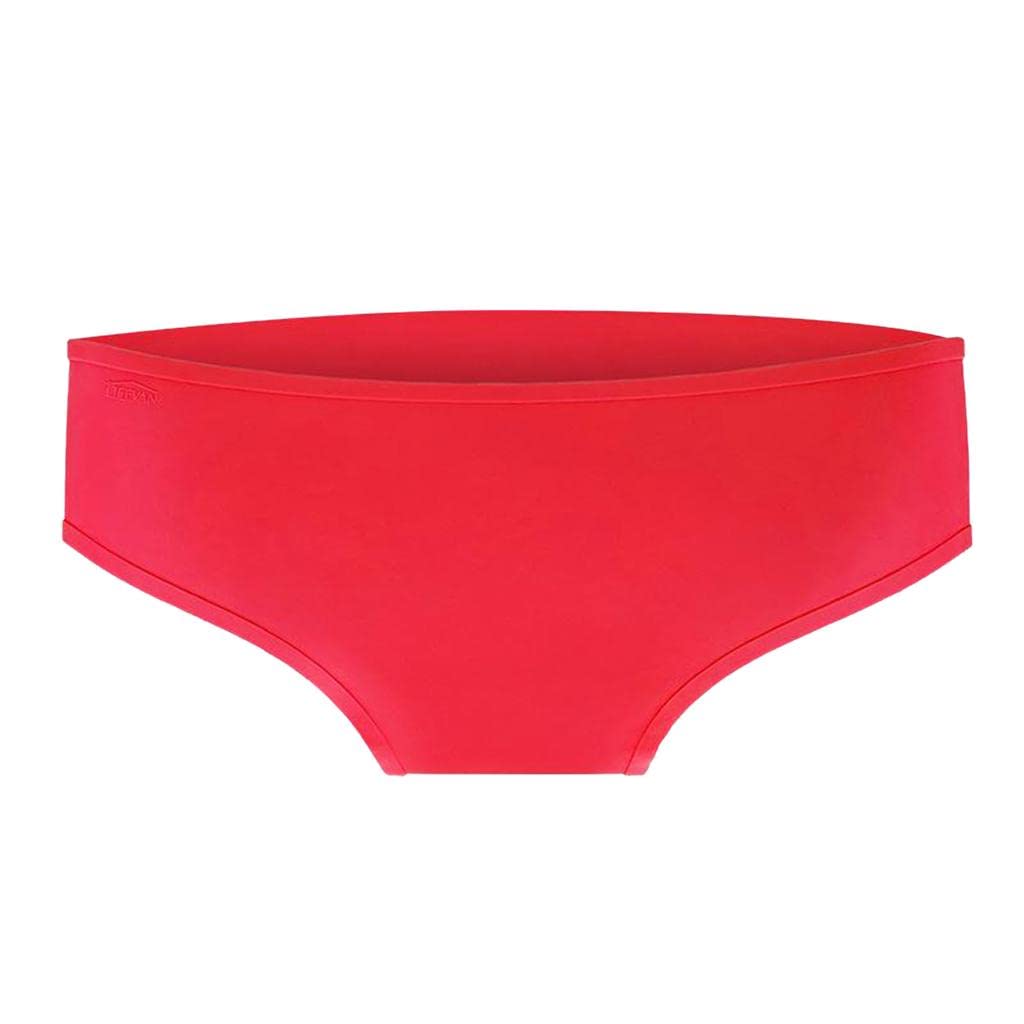 Women Bikini Swim Trunks Silicone Underwear Summer Bottom Beach Pants Red-image-5