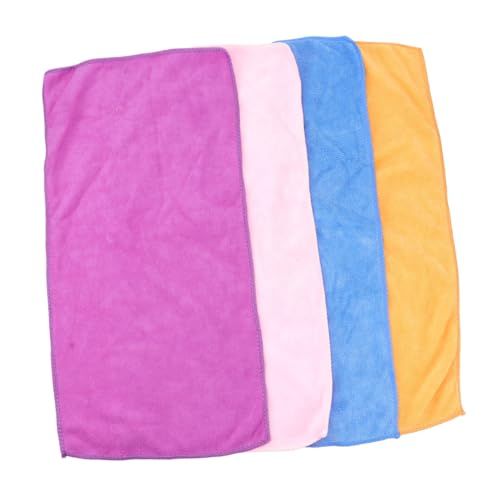 Toyvian 4 Pièces Serviette Fibre De Bambou Serviette Absorbante Lingette De Toilette Pour Garçon Fille Douce Pour Peau