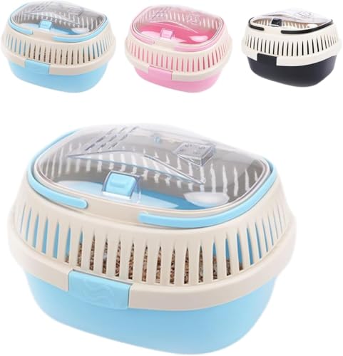 Qfmr モルモット キャリーケース 透明 大きめ 小動物 ゲージ 持ち運び 持ち手付き 小動物お出かけ キャリー 通気性 丈夫 モルモット用ケージ ルーミィ 通院 帰省 移動 避難 ペット ケース トラベル ケージ お掃除しやすい 通院 病院 シマリス