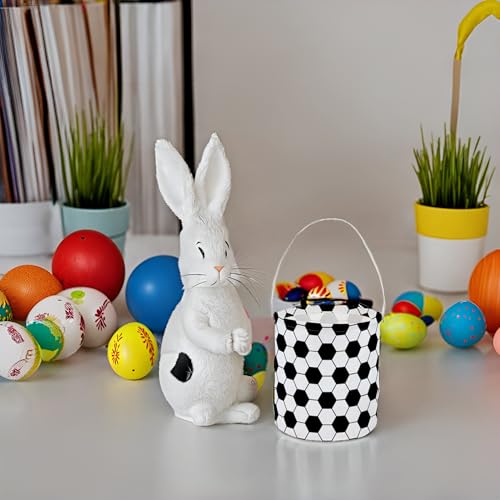 Image of Soccer Easter Bucket Easter Basket for Kids Baby Storage Basket Cute Toy Storage Bin Organizer Shelf Book Basket Easter Room Decor(Soccer)