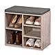 Kesper | Schuhschrank mit Sitzkissen, Material: Faserplatte, Maße: B51,5 x H48 cm x L29,5 cm, Farbe: Weiß gekälkt | 15911